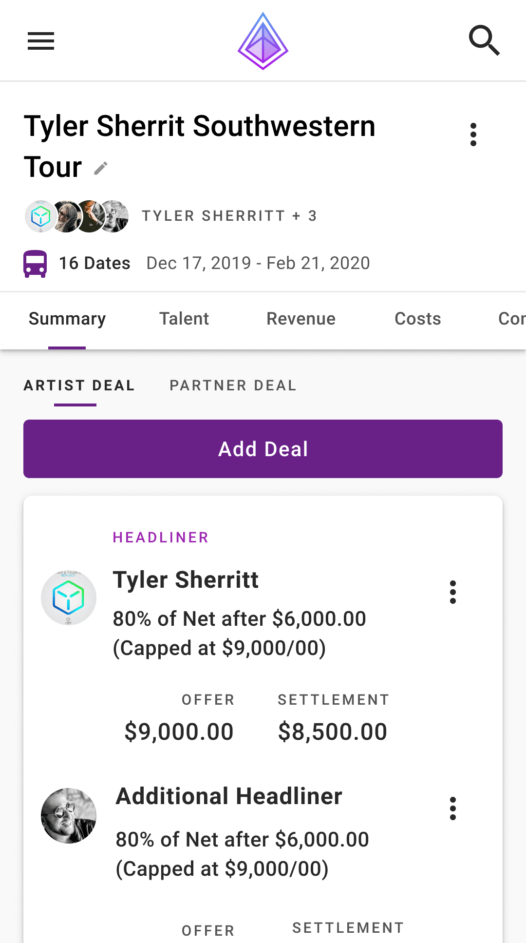 Mockup of an updated event detail page mobile view.